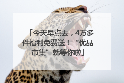 今天早点去，4万多件福利免费送！“优品市集”就等你啦