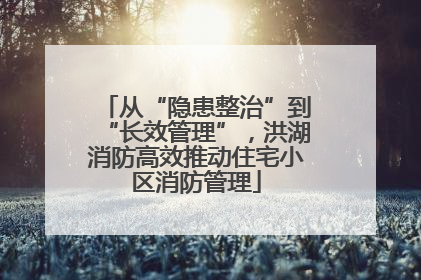 从“隐患整治”到“长效管理”，洪湖消防高效推动住宅小区消防管理