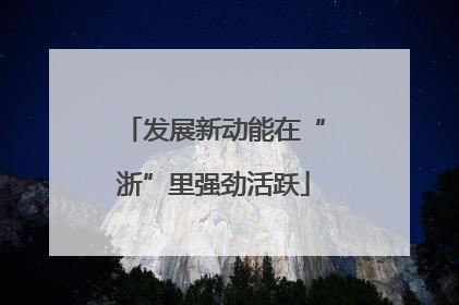 发展新动能在“浙”里强劲活跃