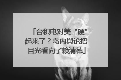 台积电对美“硬”起来了？岛内舆论把目光看向了赖清德