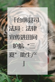 台前县司法局：法律宣传进田间 护航“三夏”助生产