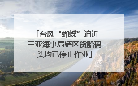 台风“蝴蝶”迫近 三亚海事局辖区货船码头均已停止作业