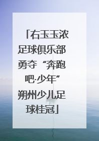 右玉玉浓足球俱乐部勇夺“奔跑吧·少年”朔州少儿足球桂冠