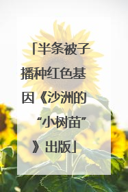 半条被子播种红色基因《沙洲的“小树苗”》出版