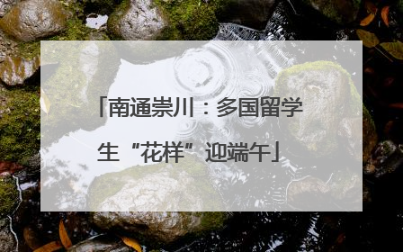 南通崇川：多国留学生“花样”迎端午