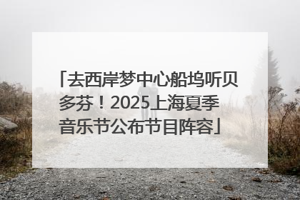 去西岸梦中心船坞听贝多芬！2025上海夏季音乐节公布节目阵容