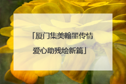 厦门集美翰墨传情 爱心助残绘新篇