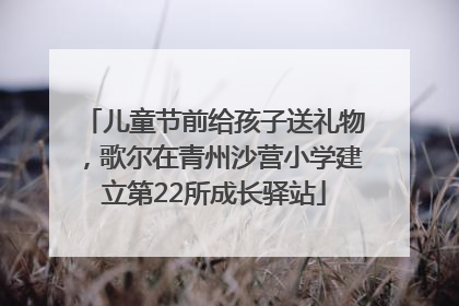 儿童节前给孩子送礼物，歌尔在青州沙营小学建立第22所成长驿站