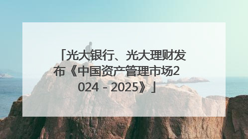 光大银行、光大理财发布《中国资产管理市场2024－2025》