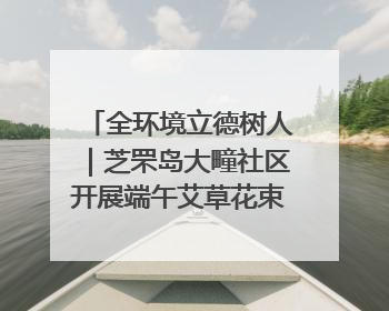 全环境立德树人｜芝罘岛大疃社区开展端午艾草花束DIY活动