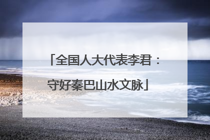 全国人大代表李君：守好秦巴山水文脉