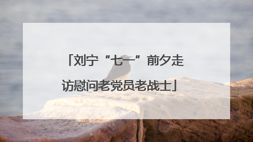 刘宁“七一”前夕走访慰问老党员老战士