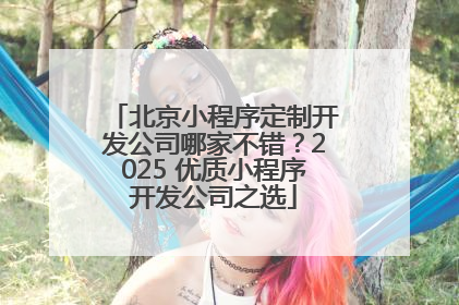 北京小程序定制开发公司哪家不错？2025 优质小程序开发公司之选