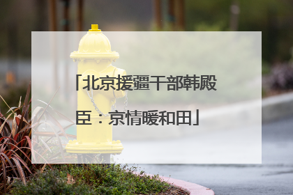北京援疆干部韩殿臣：京情暖和田