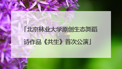 北京林业大学原创生态舞蹈诗作品《共生》首次公演