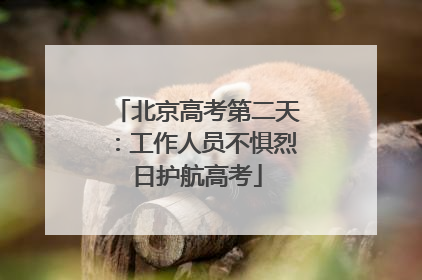 北京高考第二天：工作人员不惧烈日护航高考
