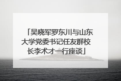 吴晓军罗东川与山东大学党委书记任友群校长李术才一行座谈