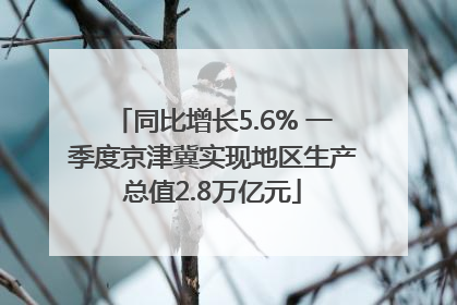 同比增长5.6% 一季度京津冀实现地区生产总值2.8万亿元