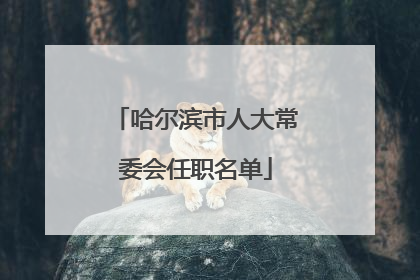 哈尔滨市人大常委会任职名单
