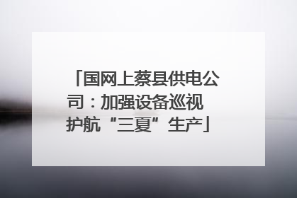 国网上蔡县供电公司：加强设备巡视 护航“三夏”生产