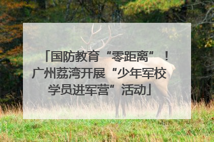 国防教育“零距离”！广州荔湾开展“少年军校学员进军营”活动