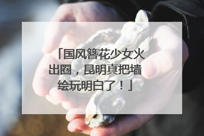 国风簪花少女火出圈，昆明真把墙绘玩明白了！