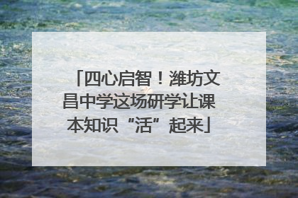 四心启智！潍坊文昌中学这场研学让课本知识“活”起来