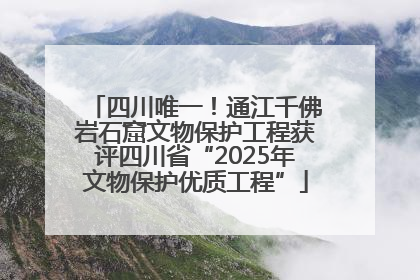 四川唯一！通江千佛岩石窟文物保护工程获评四川省“2025年文物保护优质工程”