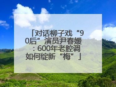 对话柳子戏“90后”演员尹春媛：600年老腔调如何绽新“梅”