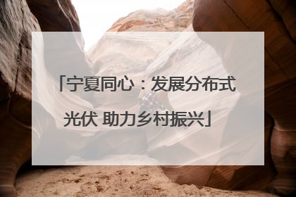 宁夏同心：发展分布式光伏 助力乡村振兴