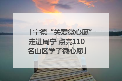 宁德“关爱微心愿”走进周宁 点亮110名山区学子微心愿