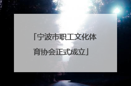 宁波市职工文化体育协会正式成立