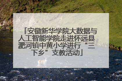 安徽新华学院大数据与人工智能学院走进怀远县淝河镇中黄小学进行“三下乡”支教活动