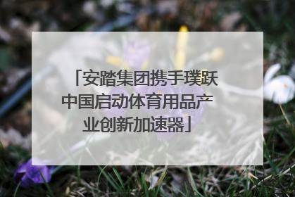 安踏集团携手璞跃中国启动体育用品产业创新加速器