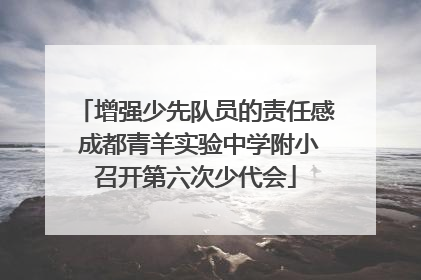 增强少先队员的责任感 成都青羊实验中学附小召开第六次少代会