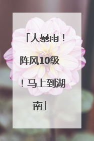 大暴雨！阵风10级！马上到湖南