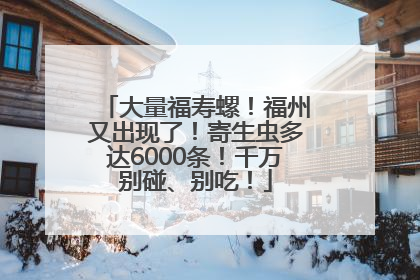 大量福寿螺！福州又出现了！寄生虫多达6000条！千万别碰、别吃！