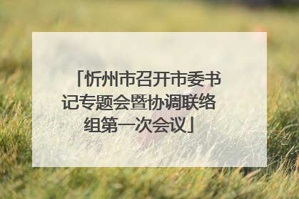 忻州市召开市委书记专题会暨协调联络组第一次会议