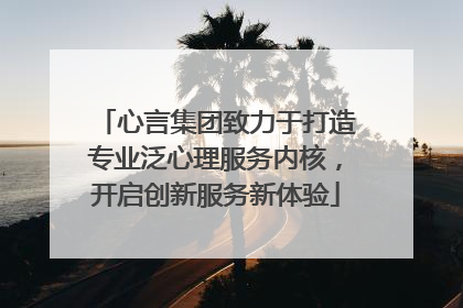 心言集团致力于打造专业泛心理服务内核，开启创新服务新体验