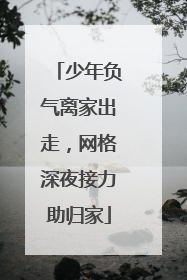 少年负气离家出走，网格深夜接力助归家