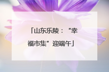 山东乐陵：“幸福市集”迎端午