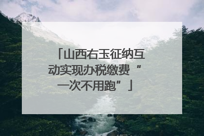 山西右玉征纳互动实现办税缴费“一次不用跑”