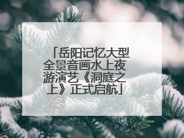 岳阳记忆大型全景音画水上夜游演艺《洞庭之上》正式启航