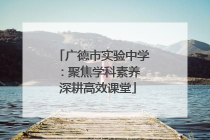 广德市实验中学：聚焦学科素养 深耕高效课堂