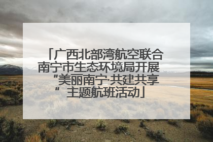 广西北部湾航空联合南宁市生态环境局开展“美丽南宁·共建共享”主题航班活动