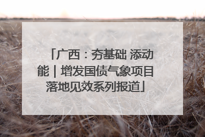 广西：夯基础 添动能｜增发国债气象项目落地见效系列报道