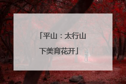 平山：太行山下美育花开