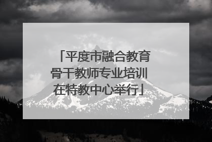 平度市融合教育骨干教师专业培训在特教中心举行