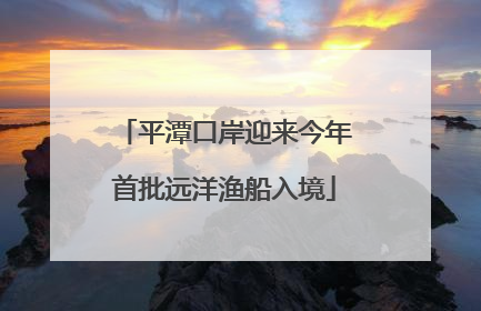 平潭口岸迎来今年首批远洋渔船入境