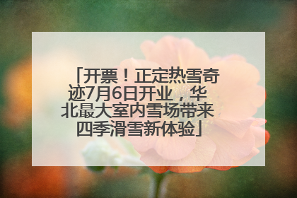 开票！正定热雪奇迹7月6日开业，华北最大室内雪场带来四季滑雪新体验
